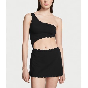 Купальник-сукня Black Scallop Swim Dress