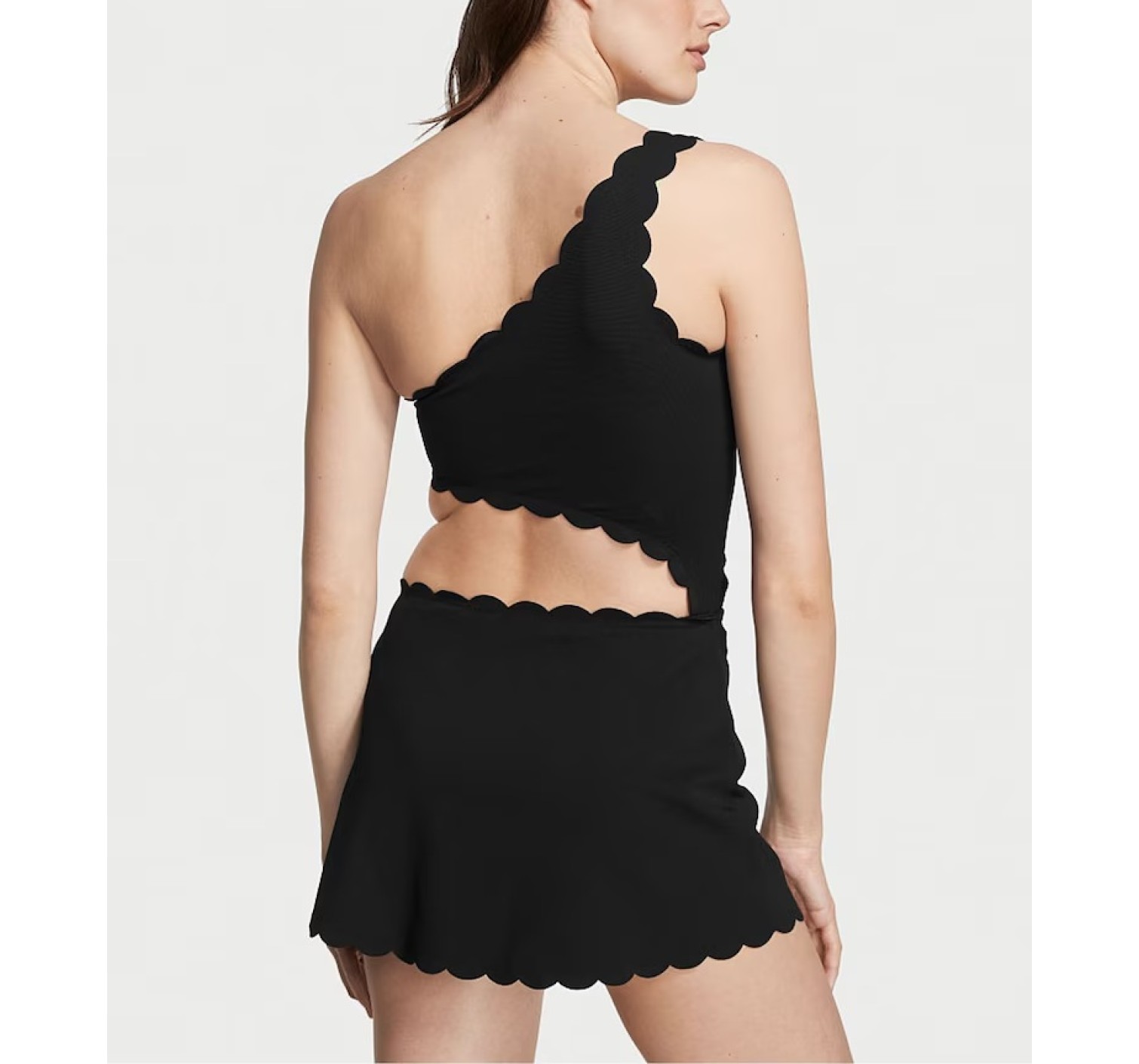 Купальник-сукня Black Scallop Swim Dress