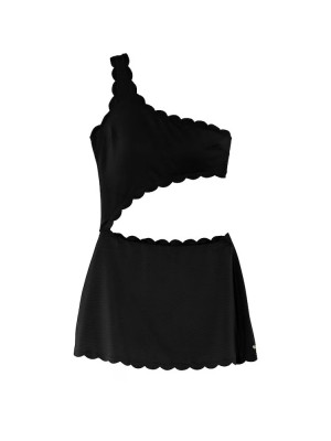 Купальник-платье Black Scallop Swim Dress