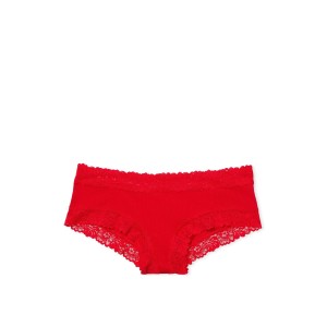 Трусики PINK Wing Lace-Trim Cheeky Panty Red
