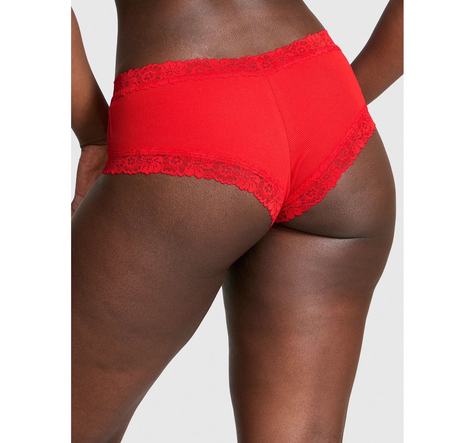 Трусики PINK Wing Lace-Trim Cheeky Panty Red