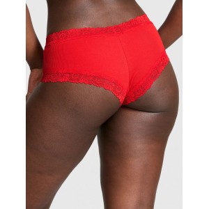 Трусики PINK Wing Lace-Trim Cheeky Panty Red