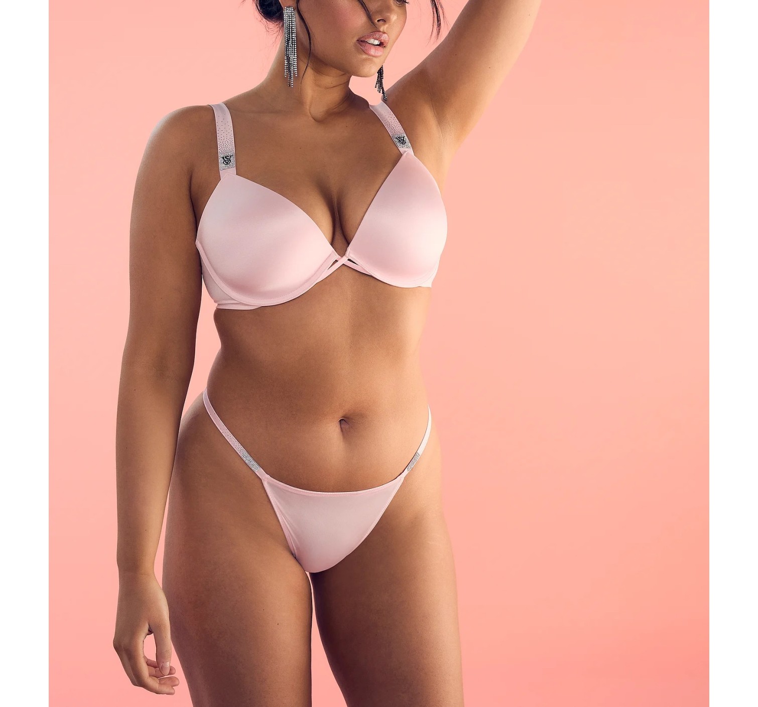Бюстгальтер Scattered Shine Strap Lightly Lined Low-Cut Demi Bra Angel Pink