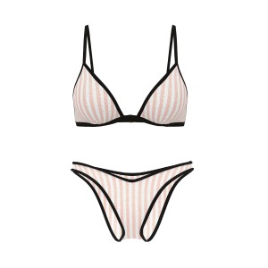 Купальник Heritage Stripe Sequin Triangle Top Brazilian Bikini Bottom