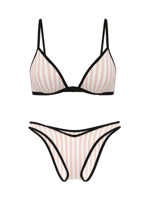 Купальник Heritage Stripe Sequin Triangle Top Brazilian Bikini Bottom
