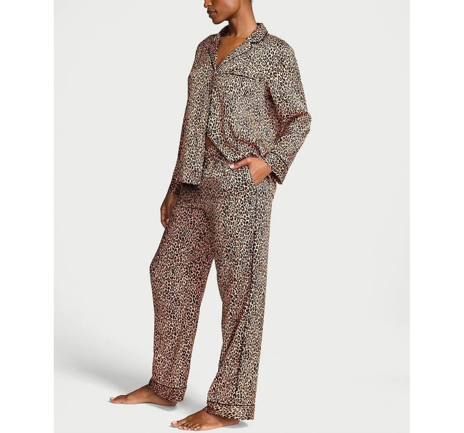 Пижама Satin Long Pajama Set New Leo