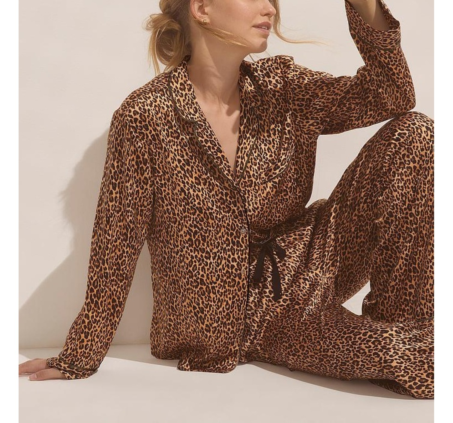 Пижама Satin Long Pajama Set New Leo