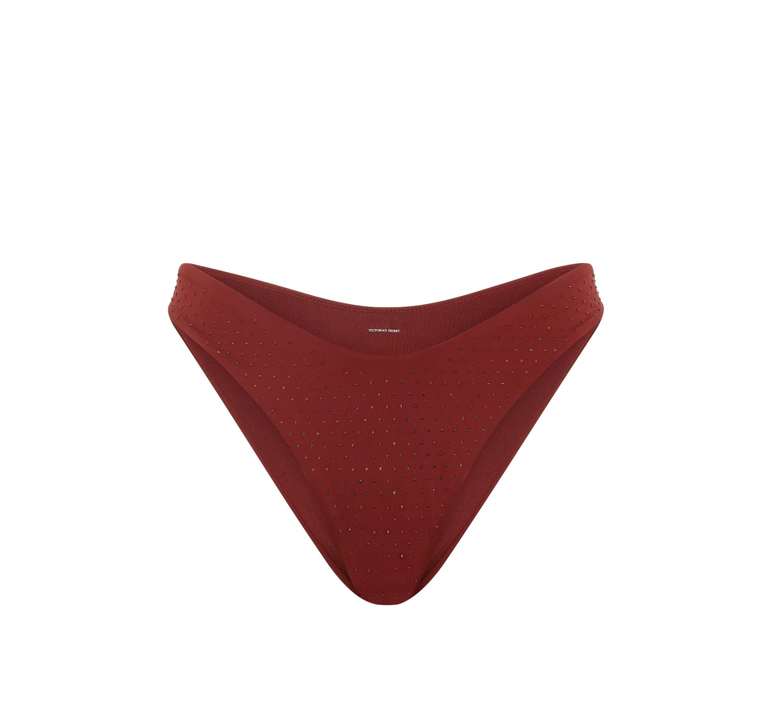 Купальник Bombshell Add-2-Cups Diamanté Push-Up Top Brazilian Bikini Bottom Dark Chili