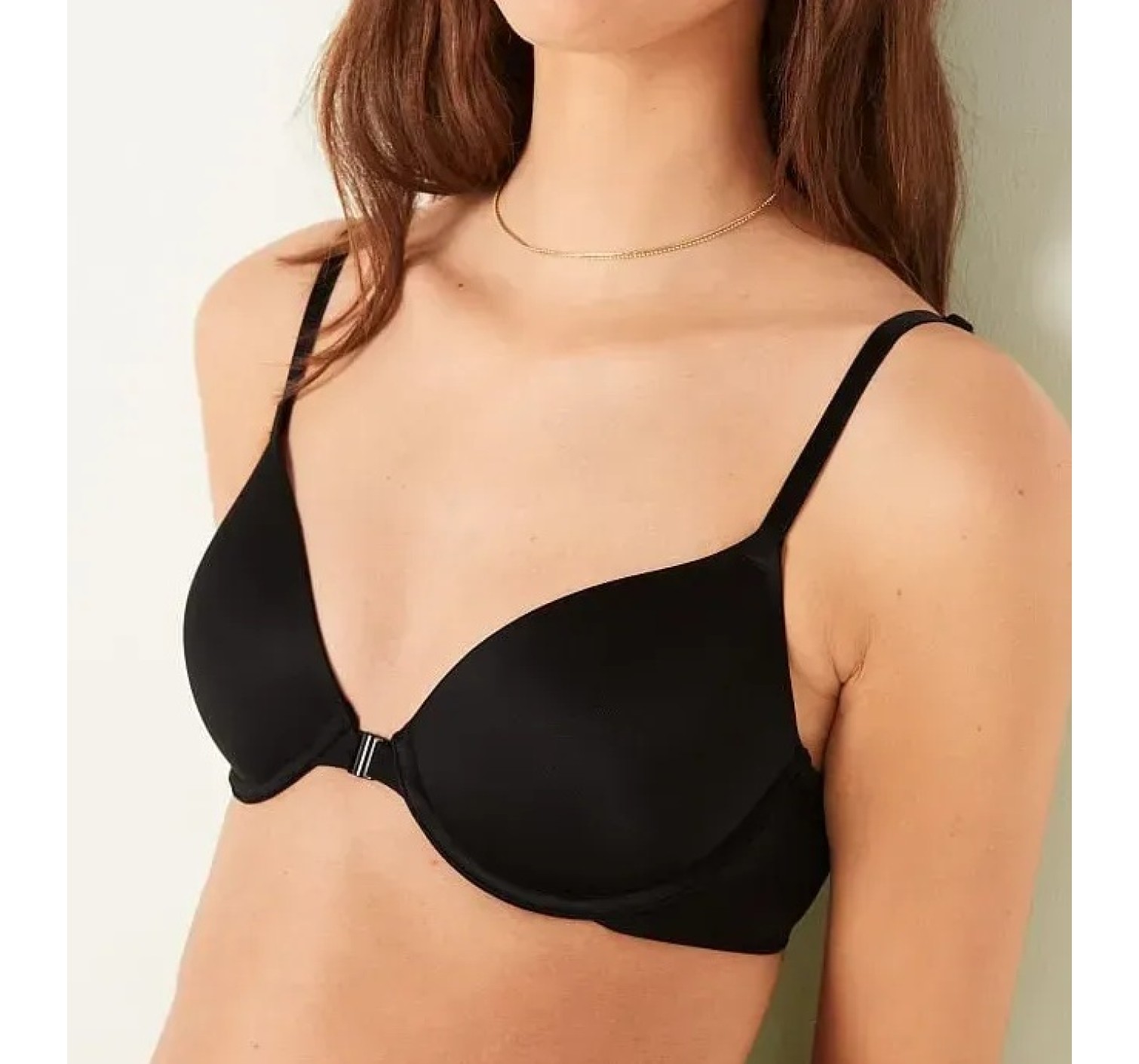 Бюстгальтер с застежкой спереди T-Shirt Lightly Front-Close Lined Bra Black