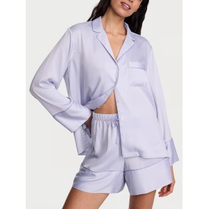 Піжама Signature Satin Long-Sleeve Short Lilac