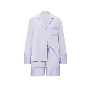 Піжама Signature Satin Long-Sleeve Short Lilac