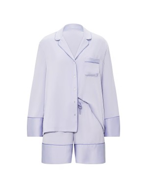 Пижама Signature Satin Long-Sleeve Short Lilac