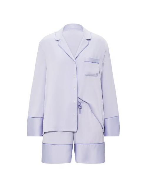 Піжама Signature Satin Long-Sleeve Short Lilac