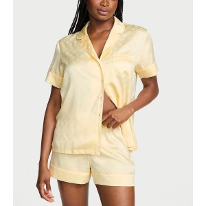  Піжама Glazed Satin Short Pajama Set Sunny Honey