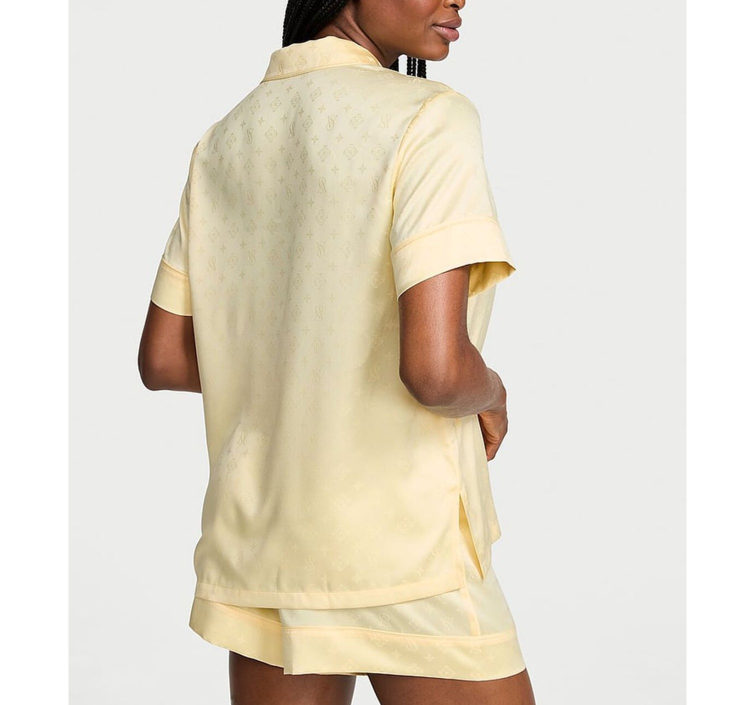  Піжама Glazed Satin Short Pajama Set Sunny Honey