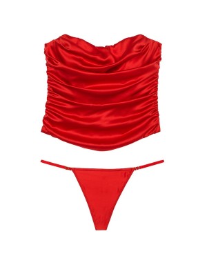 Комплект корсет+трусики Satin Strapless Corset Set