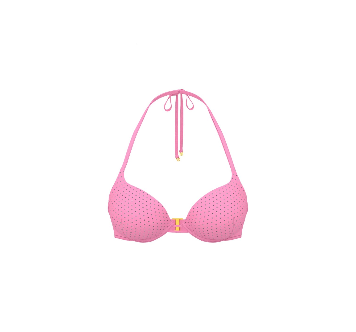 Купальник Bombshell Add-2-Cups Diamanté Push-Up Bikini Top Brazilian Bikini Bottom Pink Sugar Shine