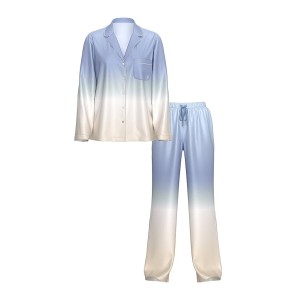 Пижама Glazed Satin Ombré Long Pajama Set