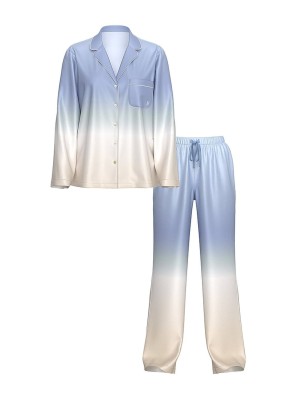 Пижама Glazed Satin Ombré Long Pajama Set