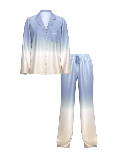 Піжама Glazed Satin Ombré Long Pajama Set
