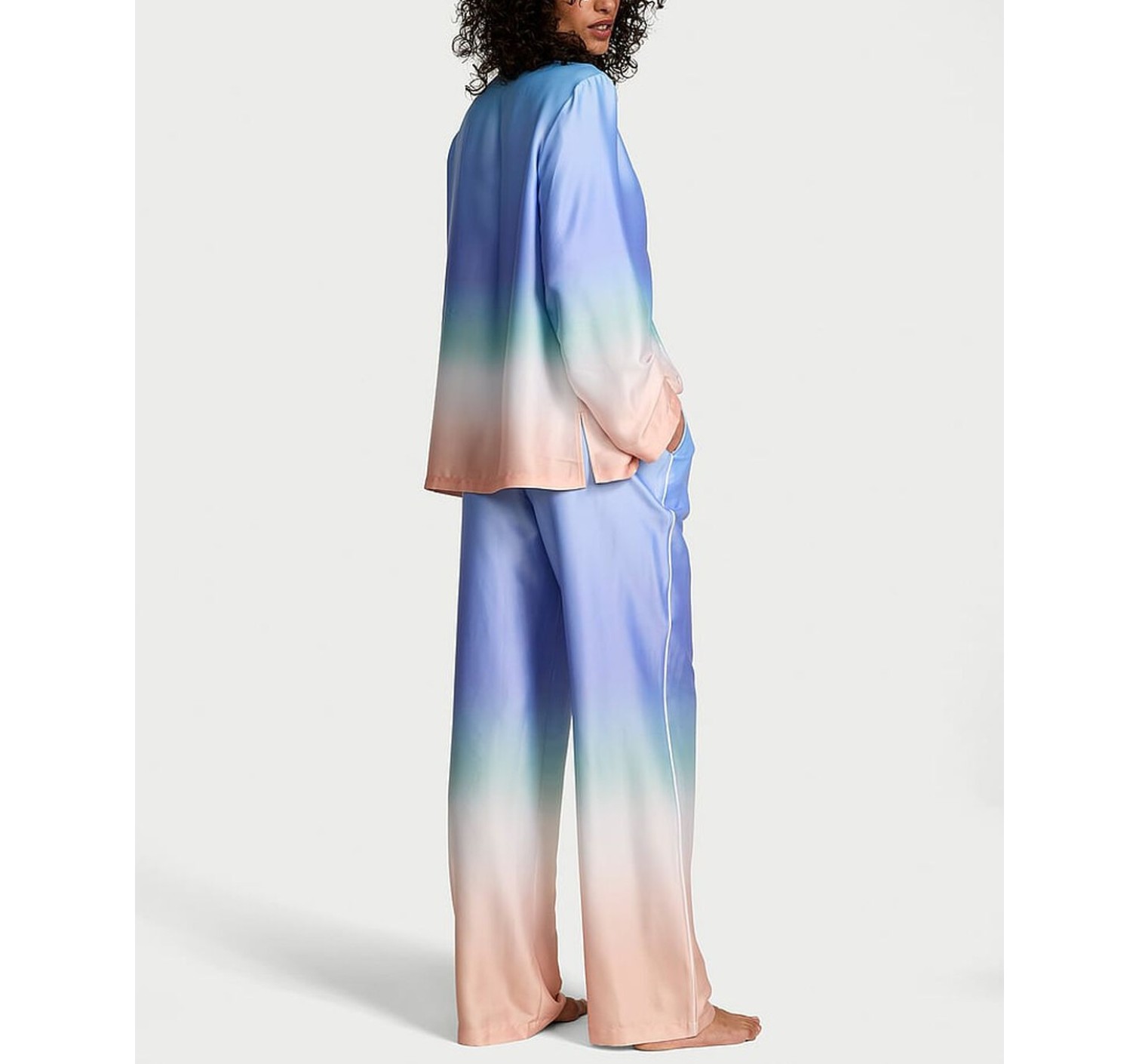 Пижама Glazed Satin Ombré Long Pajama Set