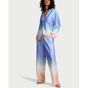 Пижама Glazed Satin Ombré Long Pajama Set