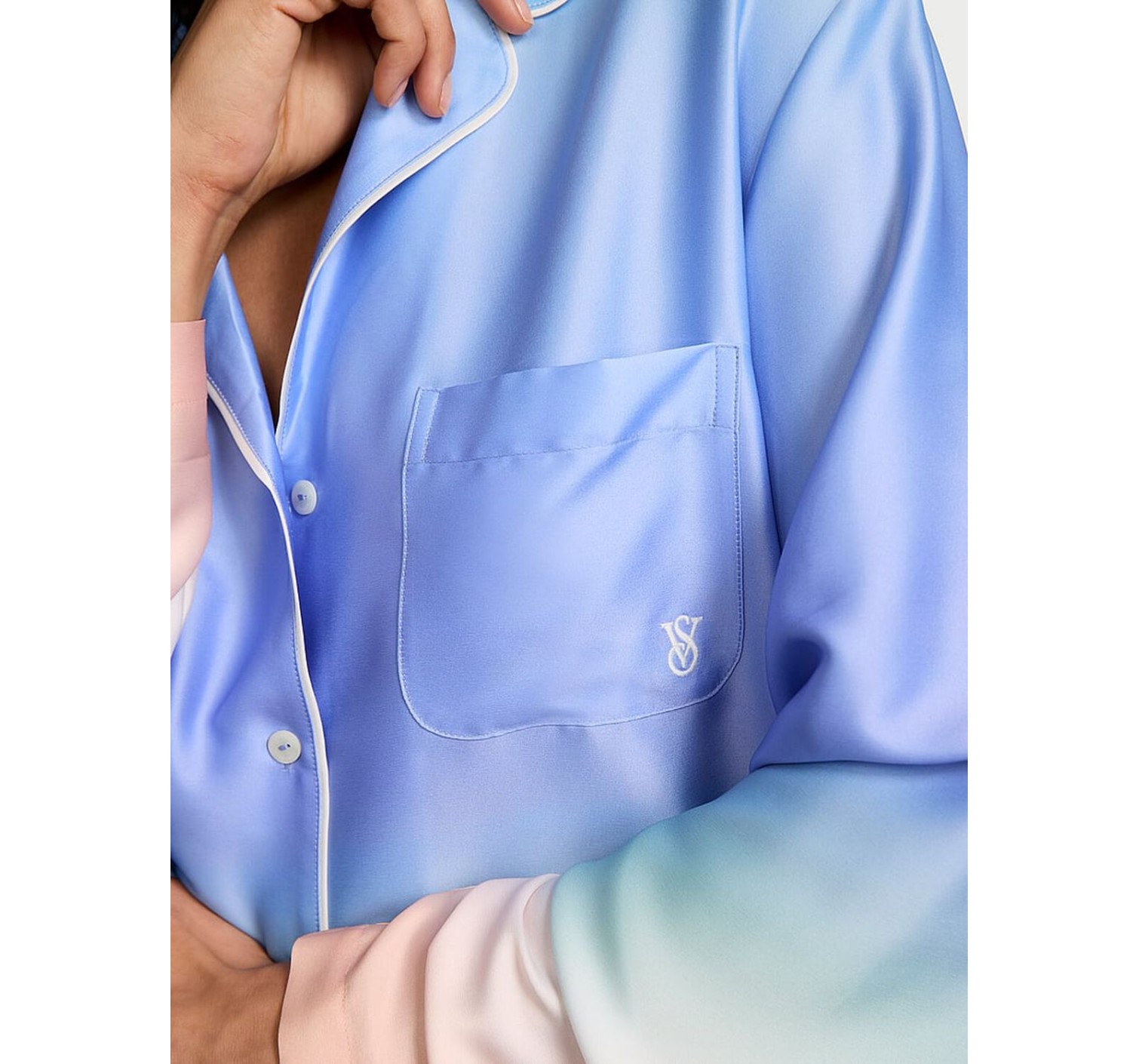Пижама Glazed Satin Ombré Long Pajama Set