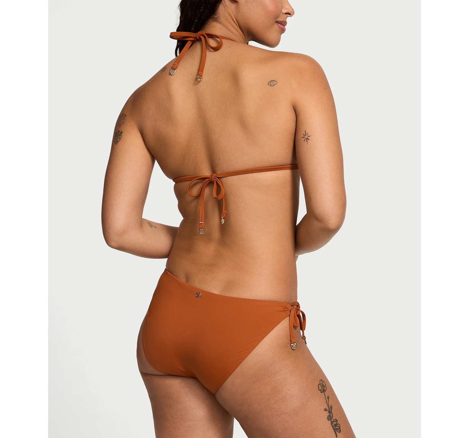 Купальник Essential Diamanté Triangle Top Side-Tie Bikini Bottom Apple Cinnamon
