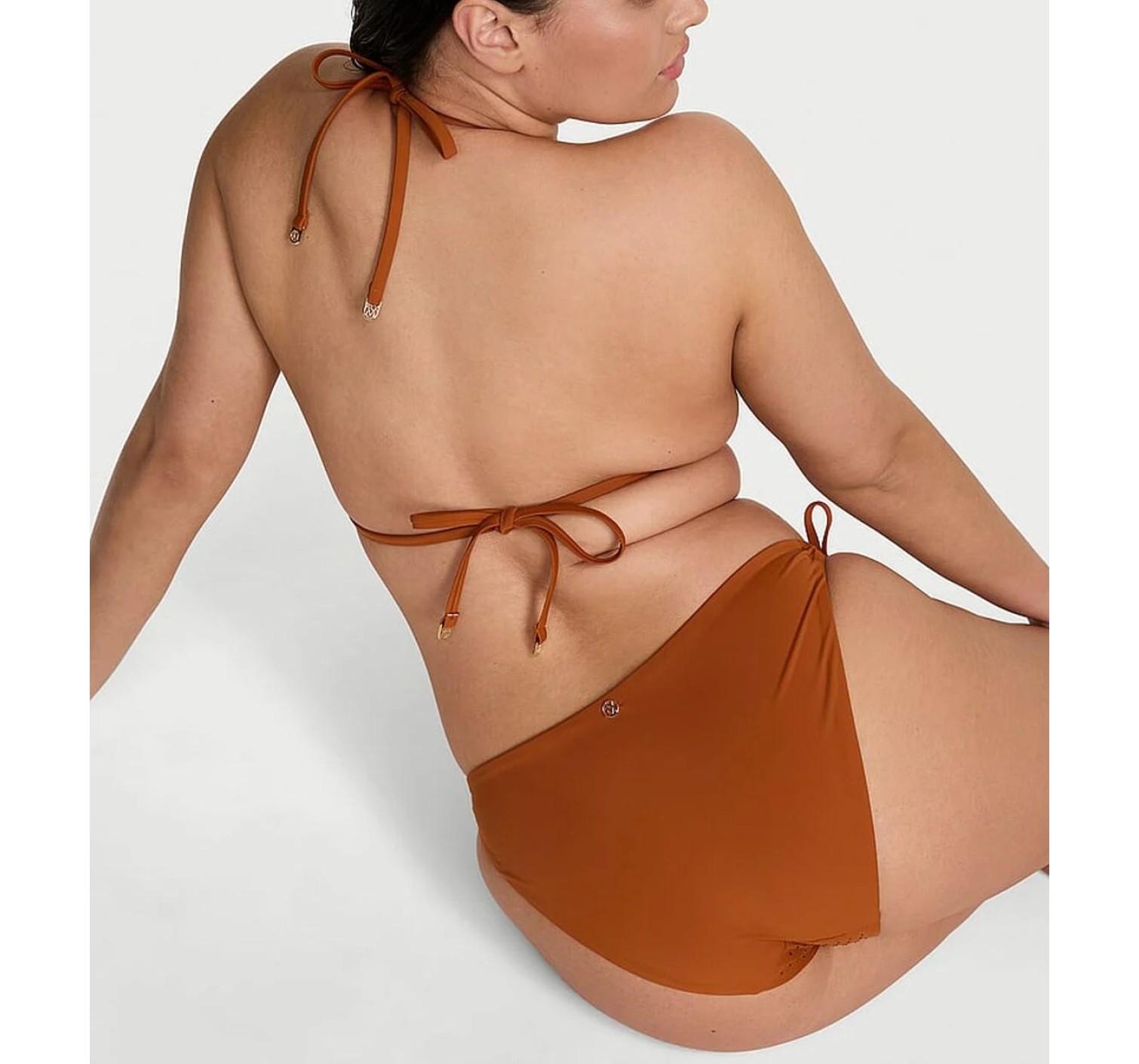 Купальник Essential Diamanté Triangle Top Side-Tie Bikini Bottom Apple Cinnamon