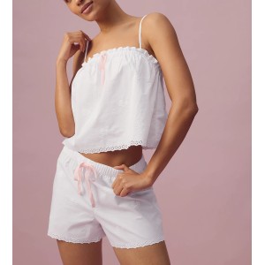 Пижама Heritage Cotton Eyelet Short Pajama Set White Floral