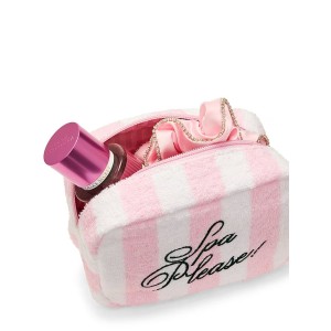 Косметичка 'Spa Please' Embroidery Iconic Stripe Pink