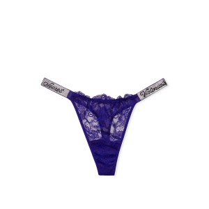 Трусики Shine Strap Deep Blue Thong Panty
