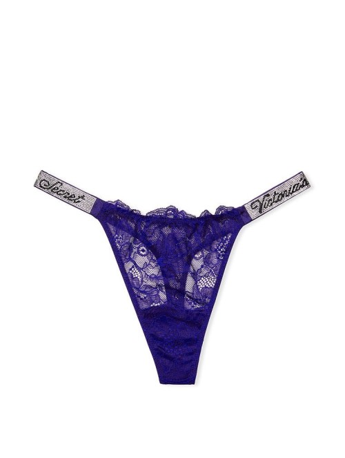Трусики Shine Strap Deep Blue Thong Panty