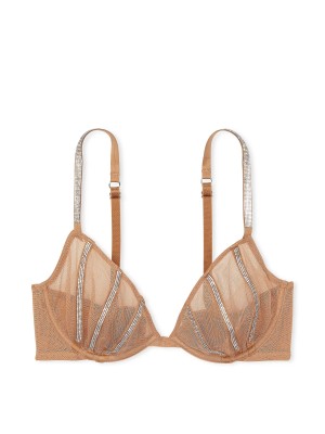 Бюстгальтер Sheer Shine Low-Cut Demi Bra Toffee
