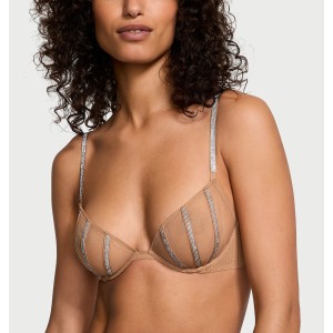 Бюстгальтер Sheer Shine Low-Cut Demi Bra Toffee