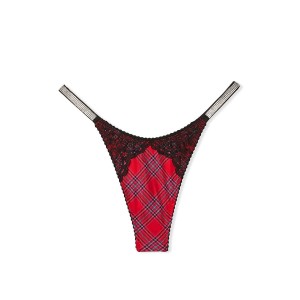 Трусики Very Sexy Shine Strap Thong Panty Red Plaid