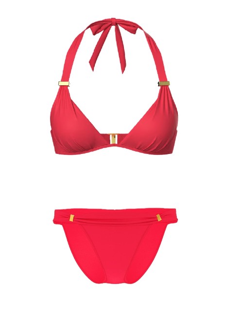 Купальник Essential Harlow Halter Push-Up Top Bikini Bottom Pink Island