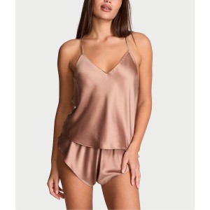 Пижама Embroidery Chain Detail Cami Set Almond Beige Nude Star