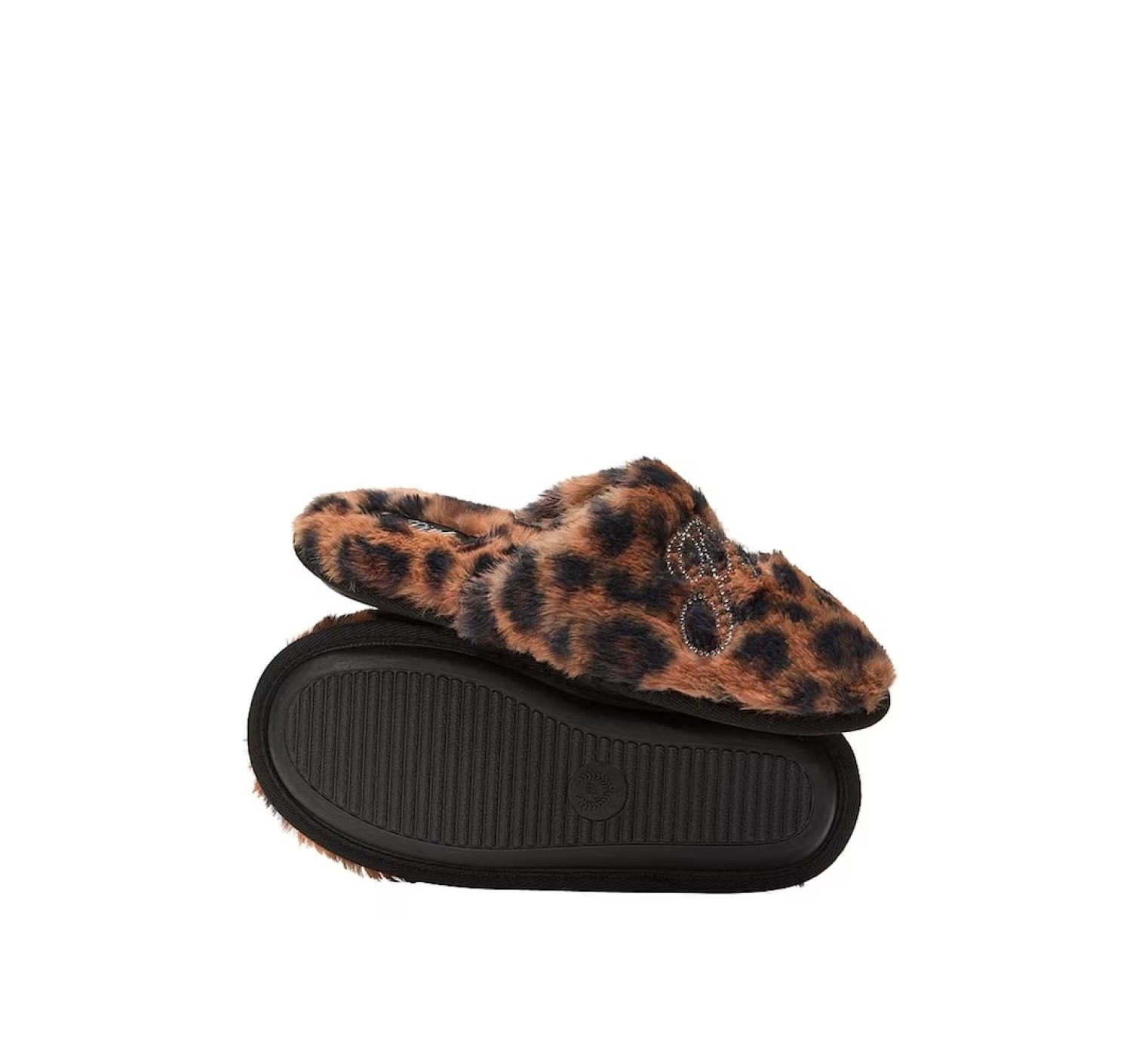 Домашние тапочки Faux Fur Slippers Brown Leopard