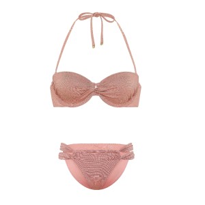 Купальник Shimmer Balconette Bandeau Top Bikini Bottom Dusk Rose