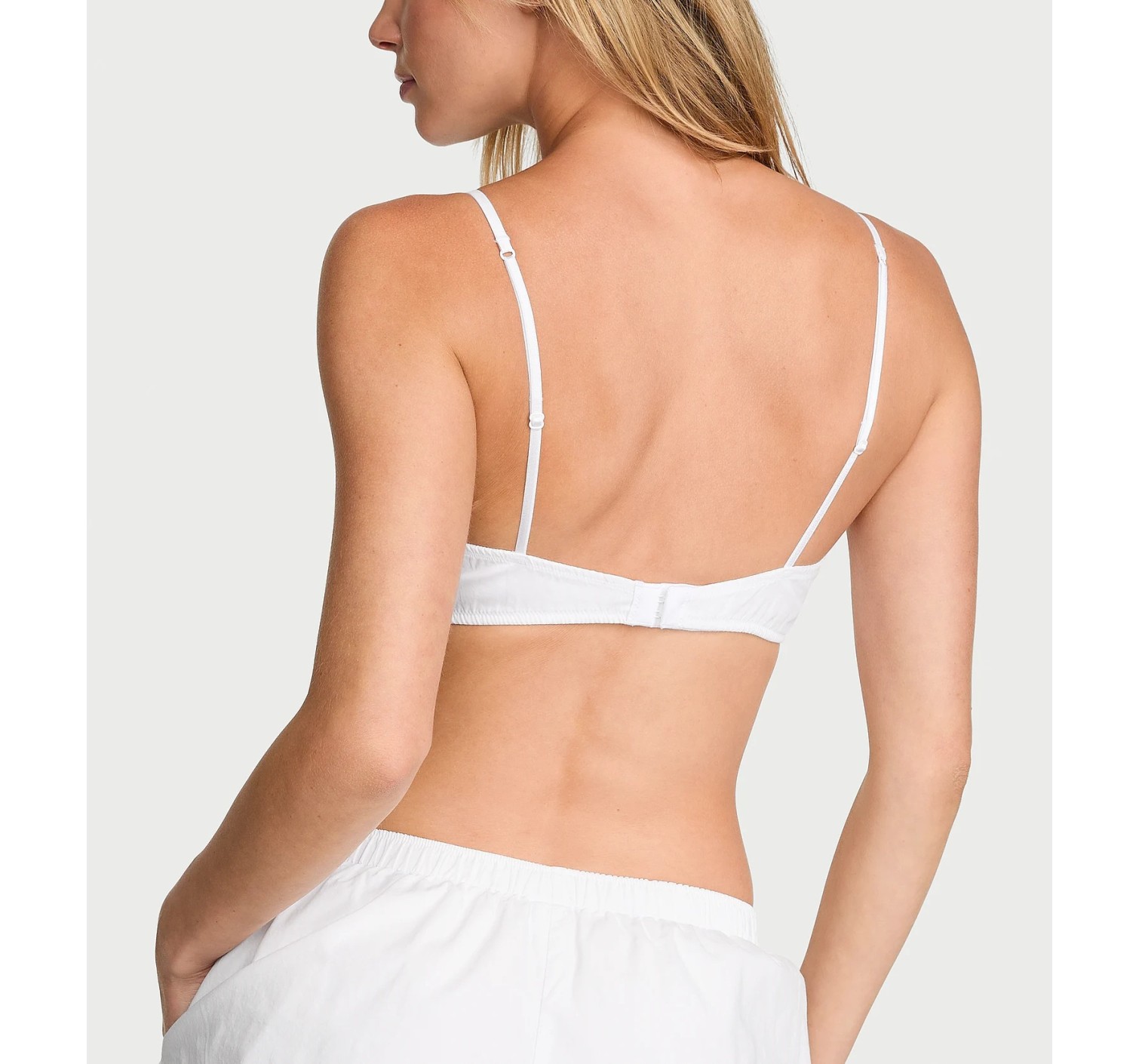 Костюм тройка Cotton Button-Front Sleepshirt Bralette Bubble Short White