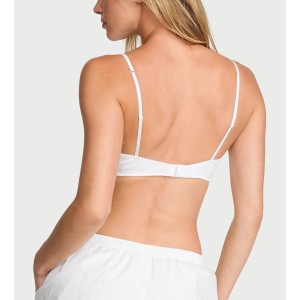Костюм тройка Cotton Button-Front Sleepshirt Bralette Bubble Short White