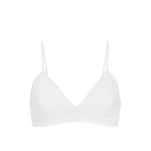 Костюм тройка Cotton Button-Front Sleepshirt Bralette Bubble Short White