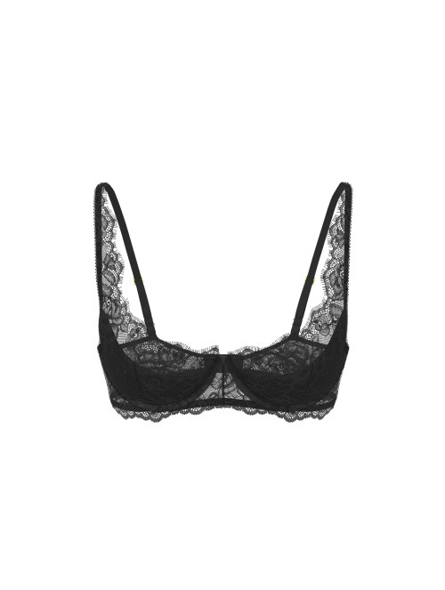Бюстгальтер Rose Lace Uplift Balconette Bra Jet Black