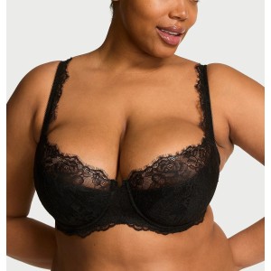 Бюстгальтер Rose Lace Uplift Balconette Bra Jet Black