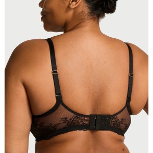 Бюстгальтер Rose Lace Uplift Balconette Bra Jet Black