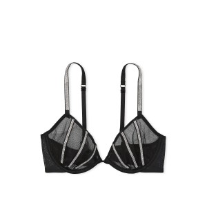Бюстгальтер Sheer Shine Low-Cut Demi Bra Black