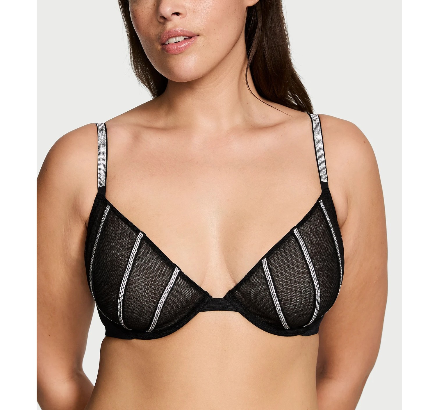 Бюстгальтер Sheer Shine Low-Cut Demi Bra Black