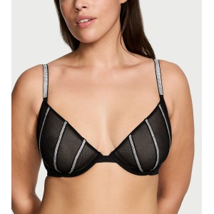 Бюстгальтер Sheer Shine Low-Cut Demi Bra Black