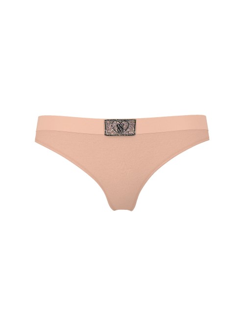 Трусики Cotton Shine Patch Thong Pink Gin